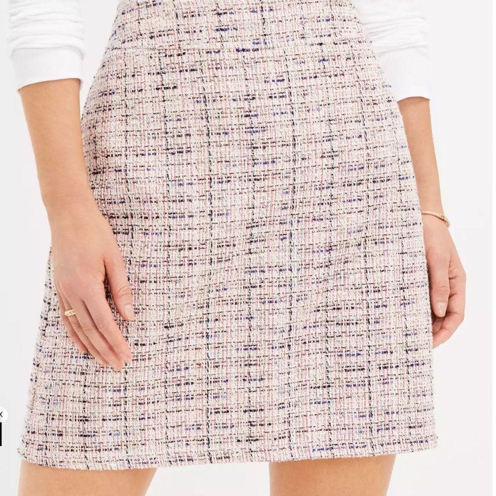 Petite Tweed Shift Skirt